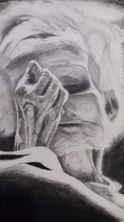 רישום-עפרון ופחם-דנה.