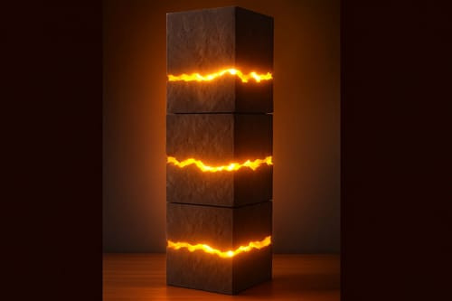 גוף תאורה עשוי בטון ואפוקסי-הסדנה לתהליכים יצירתיים.