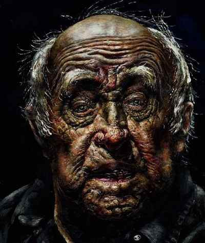 ציור דיוקן בשמן-טכניקה רב שכבתית